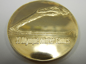 K18 1927年 札幌オリンピック冬季大会 記念メダルの買取実績と価格相場