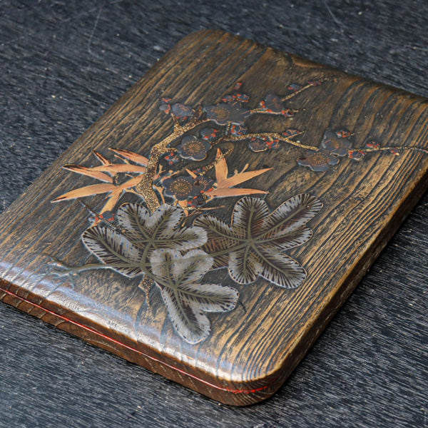 ◇竹泉造 指物師 孟斎作 落款 押印 「菊陶玉箱入」桐箱◇ ◇竹泉造