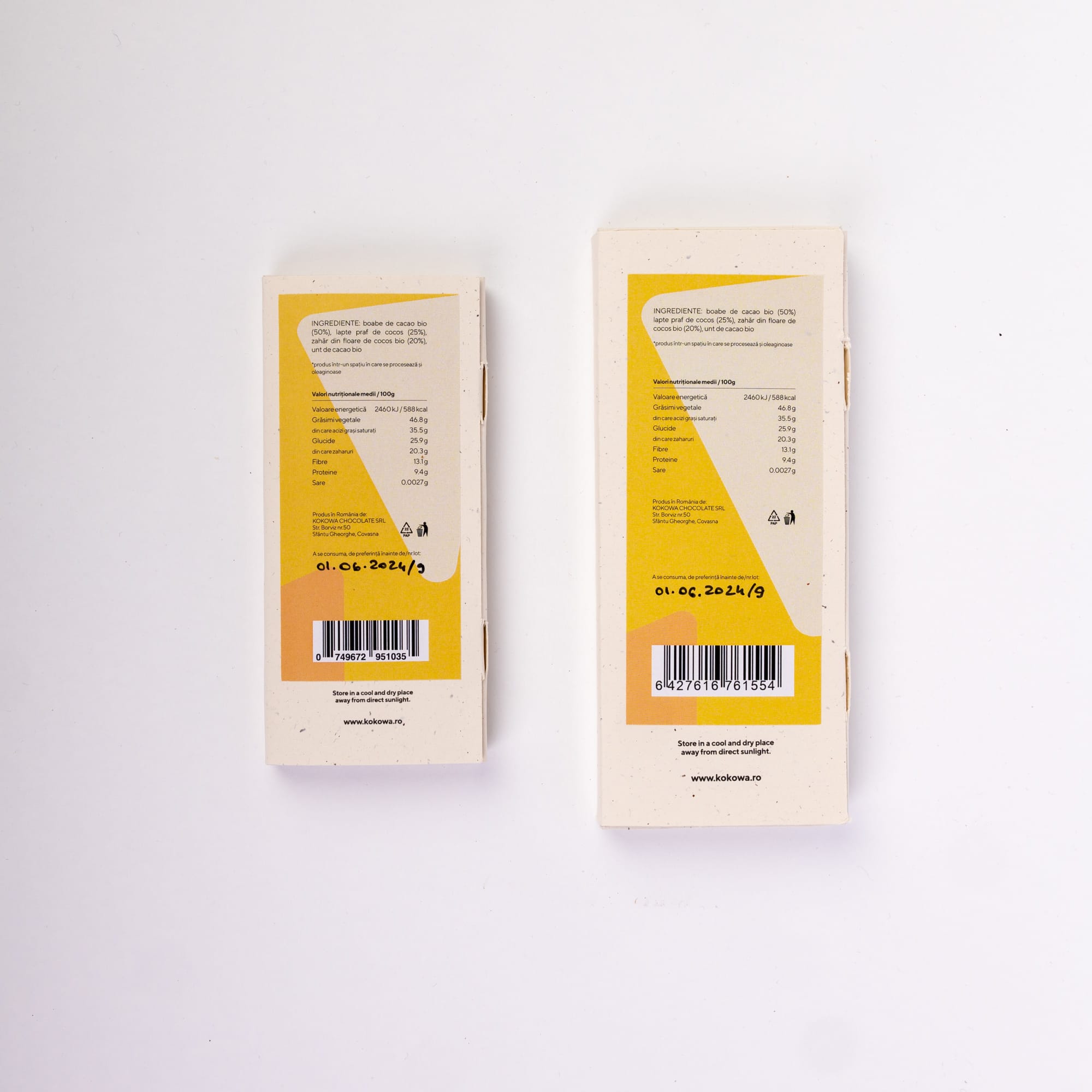 Ciocolată Vegană 50% Cacao cu Lapte de Cocos | KOKOWA