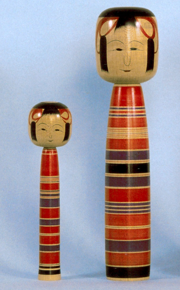 伝統こけし 朝倉光洋作「七福神入れ子」 朝倉光洋伝統こけし 木地玩具
