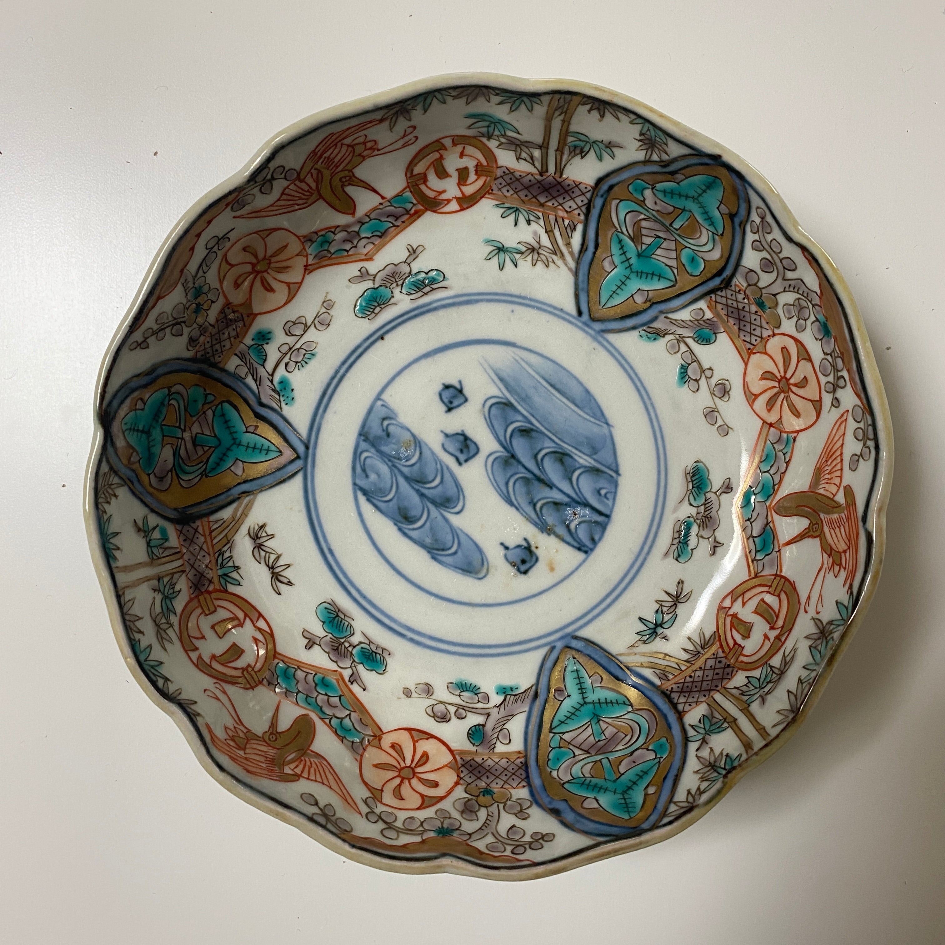 翠と朱が織りなす古伊万里色絵なます皿 – Kotto Shop