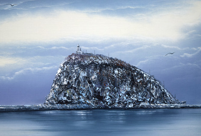 森田哲隆「節厳（室蘭・大黒島）」油絵・F10号 絵画買取・販売の小竹美術