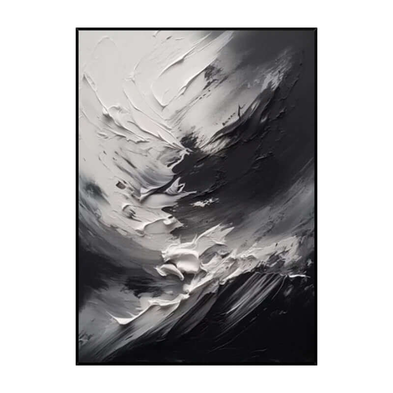 Buy Black and White Clouds Swirling Wall Art | Kline Collective