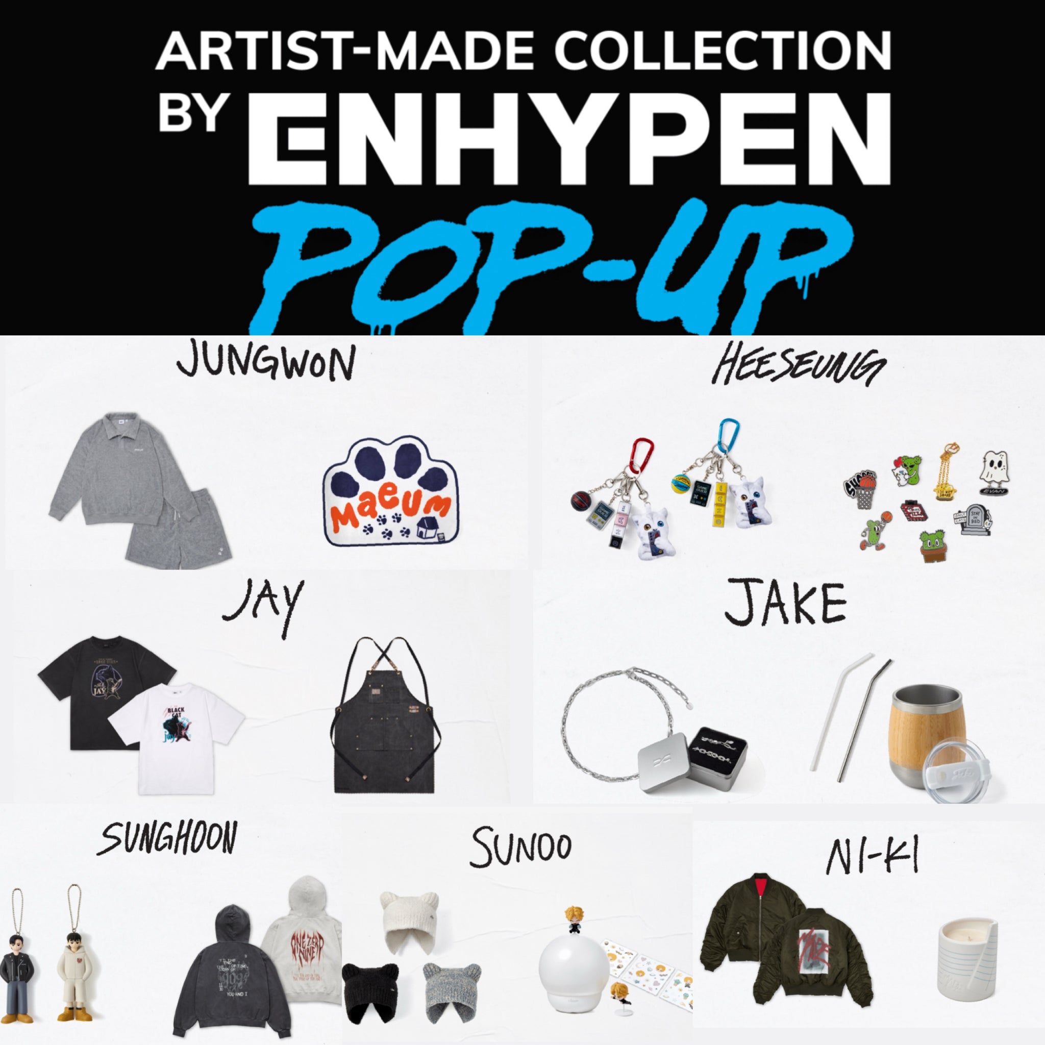 ENHYPEN ARTIST MADE COLLECTION Pop-Up Official MD – K-STAR
