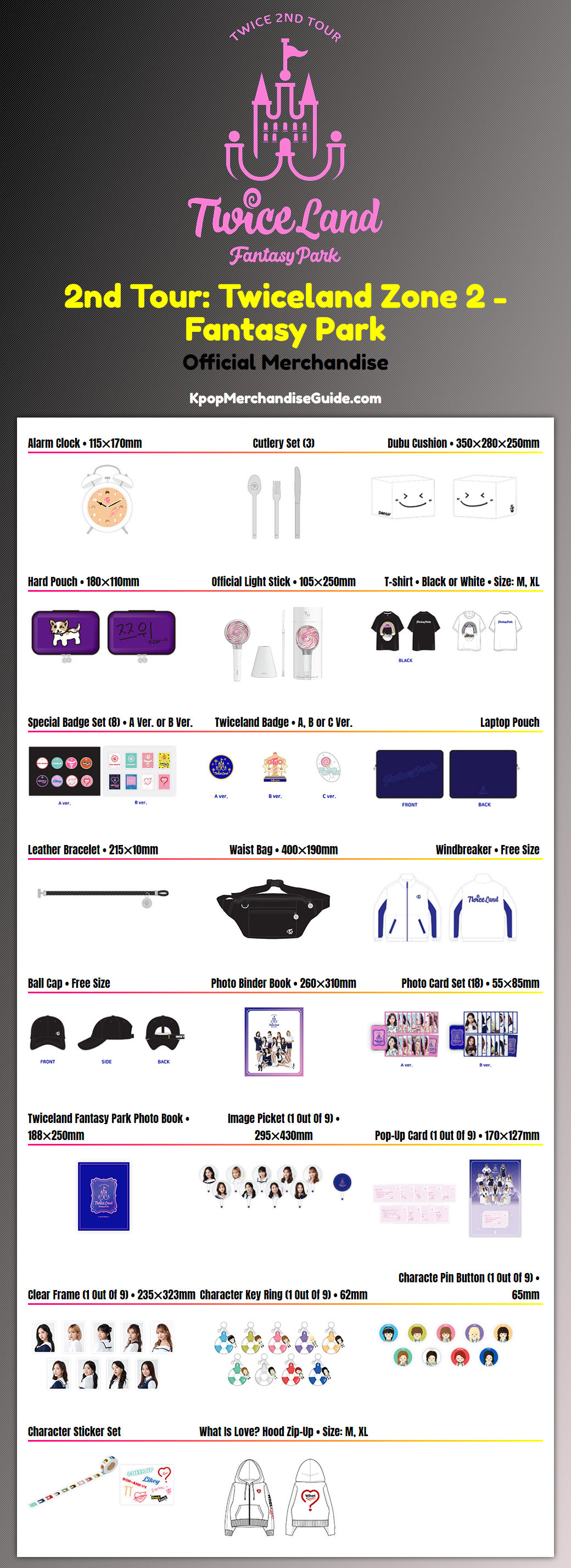 Twice 2nd Tour: Twiceland Zone 2 - Fantasy Park Merchandise