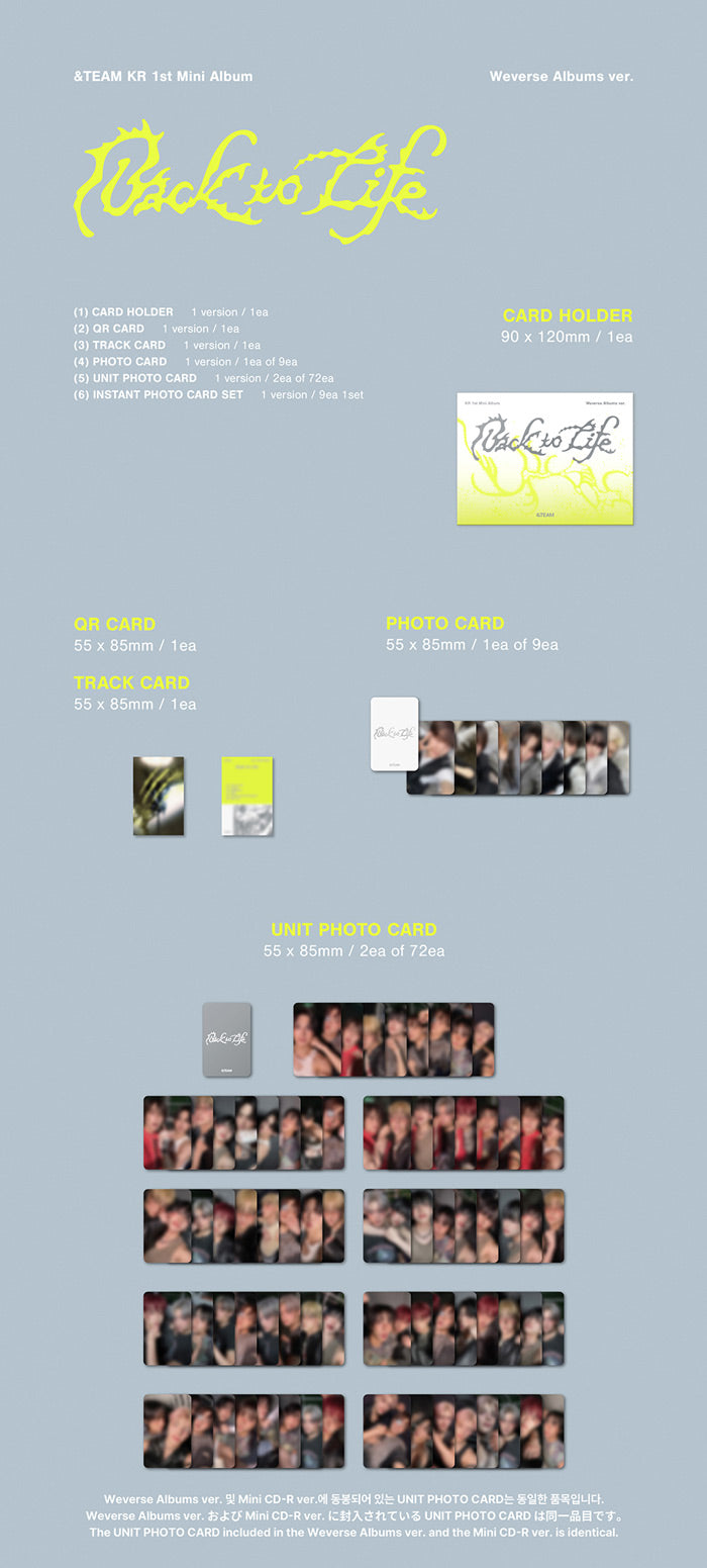 &TEAM - Back To Life / Photocard Box (Weverse Album) - K-Pop Time