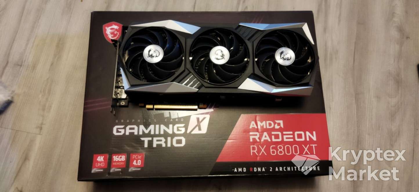 Видеокарта MSI AMD Radeon RX 6800 XT gaming X trio купить в Сочи