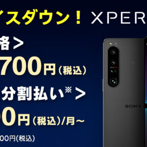 SIMフリースマートフォン「Xperia 1 IV（XQ-CT44）」、15,400円 値下げ
