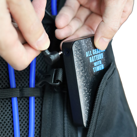 山真 水冷服 アイスマンベスト・プロX ICMPX-BLV-SETバッテリーセット