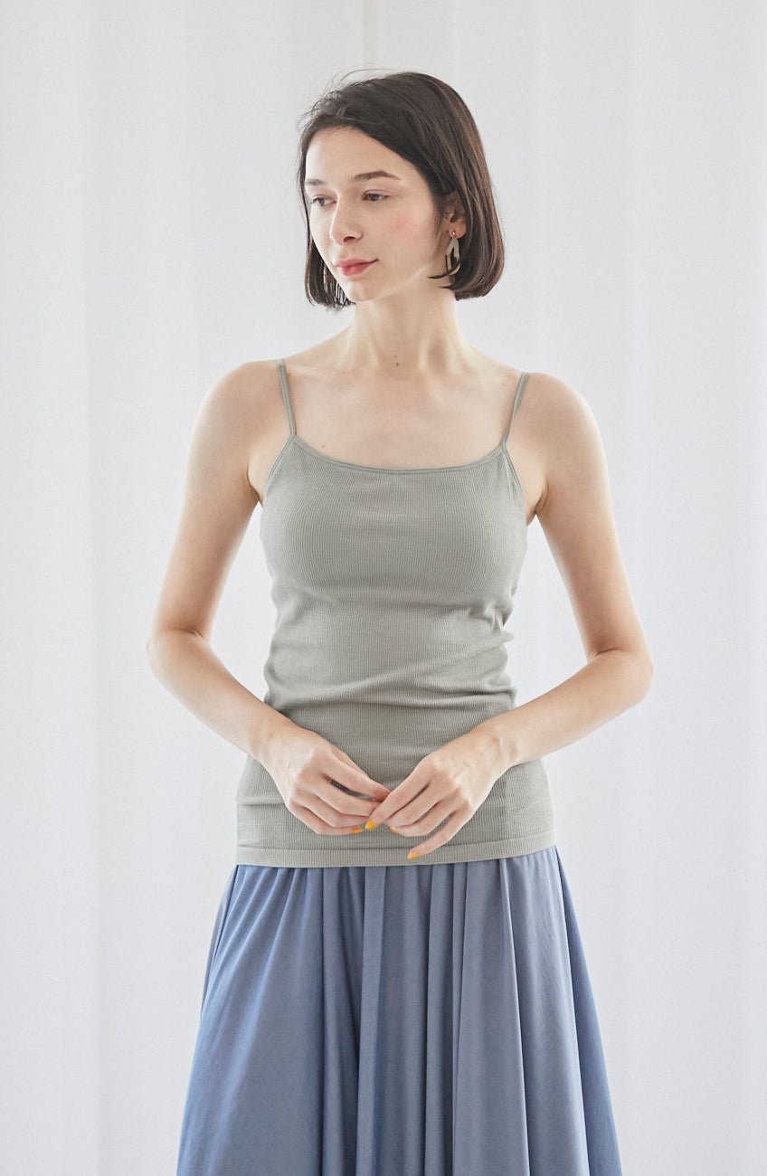 オーガニックコットンサーキュラージャージーカップ付キャミソール