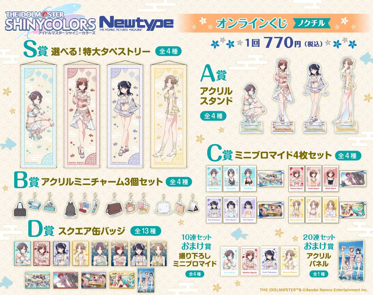 アイドルマスター シャイニーカラーズ Newtype オンラインくじ