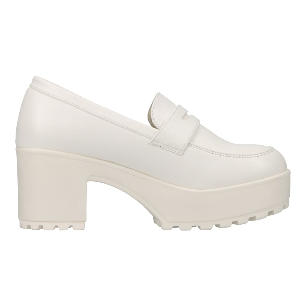 miss MIIA ミスミーア 厚底ローファー レディース ホワイト | 靴