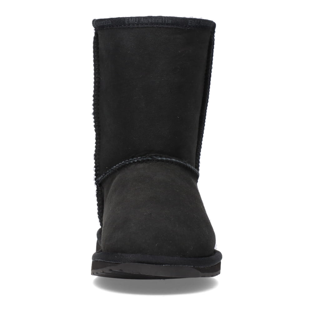 EMU エミュー 折り返しムートンブーツ レディース ブラック | 靴