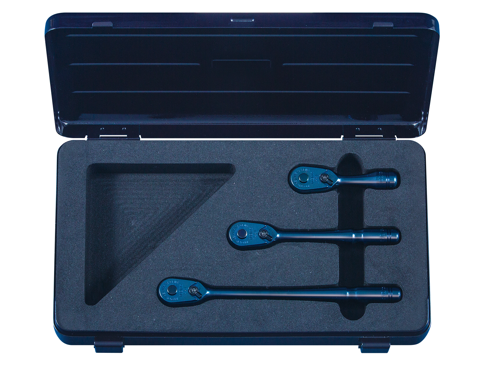 ネプロス 6.3sq.ラチェットハンドルセット 鉄紺[3本組] | KTCツール