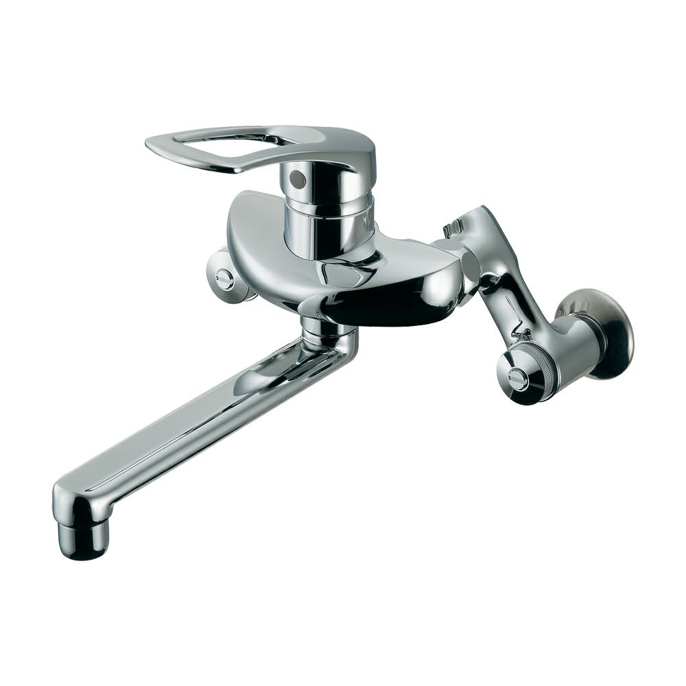 カクダイ 192-029 壁付 シングルレバー混合栓 キッチン 洗面所｜建材