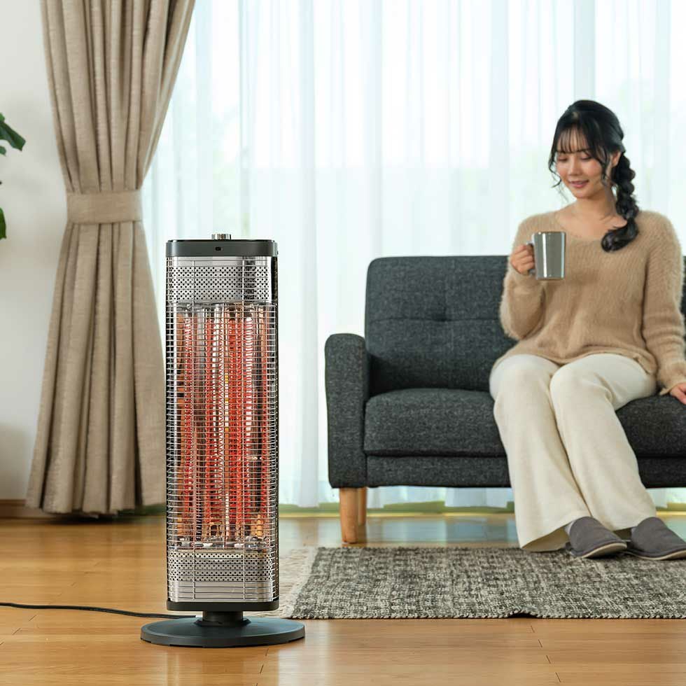 カーボンヒーター距離ピタセンサー遠赤電気ストーブKKH-0954