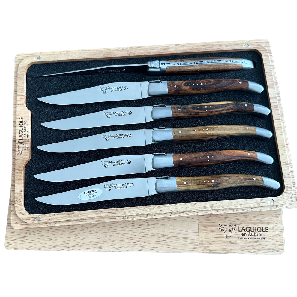 Laguiole en Aubrac Handcrafted 6-Piece Steak Knife Set with