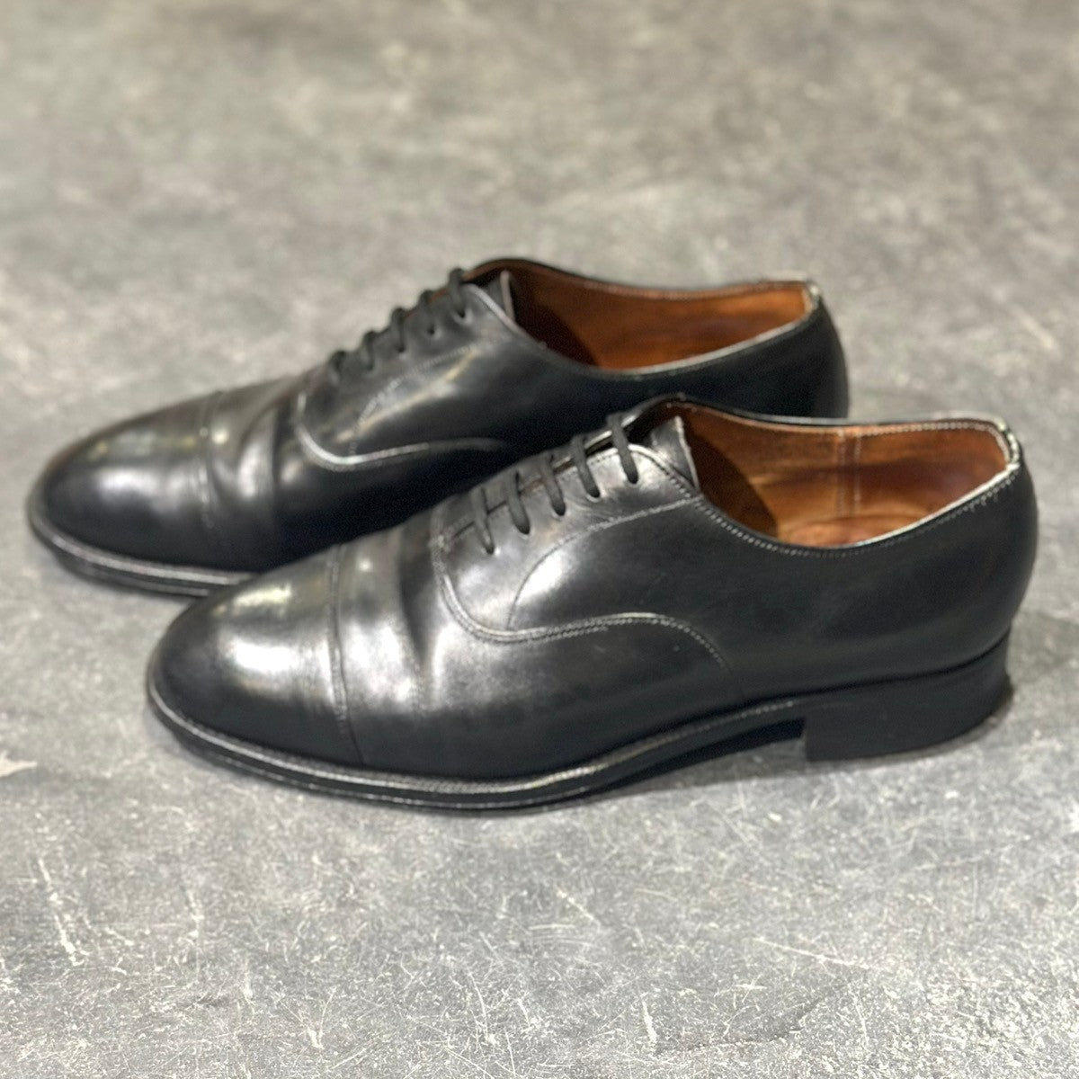 希少【Church's】チャーチ コンサル ストレートチップ ブラック カーフ