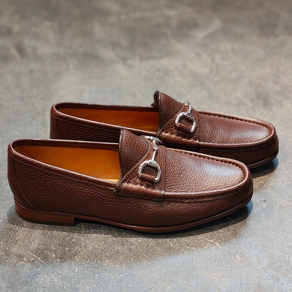 使用数回【GUCCI】グッチ 367762 ホースビットローファー グレイン