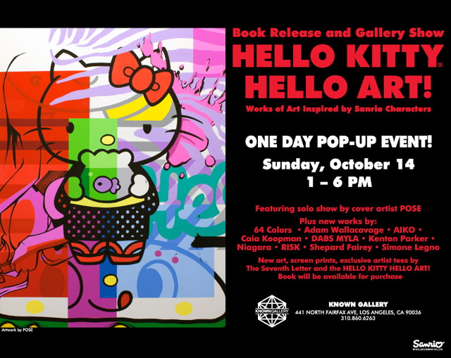 Hello Kitty, Hello Art! Book Release & Art Show at Known Gallery