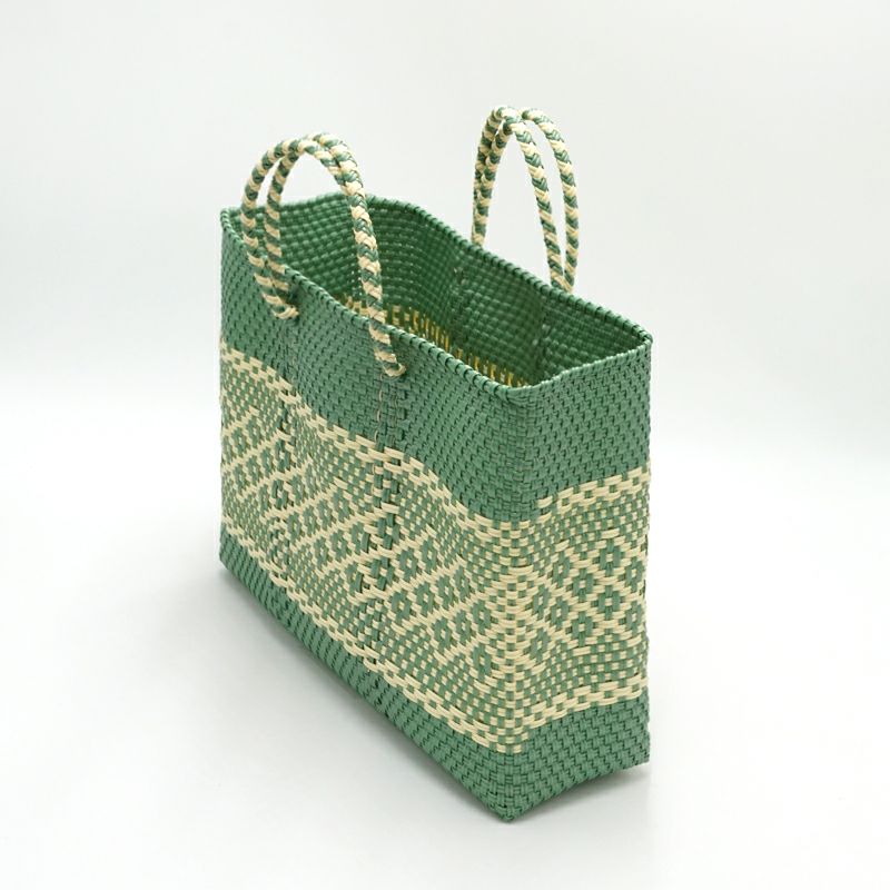 MERCADO BAG - MIMOSA - Metallic Green / Cream (SHORT S) | Letra