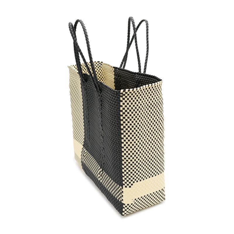 M*9様 レトラ クロスライン メルカドバッグ Cream / Black Mサ MERCADO