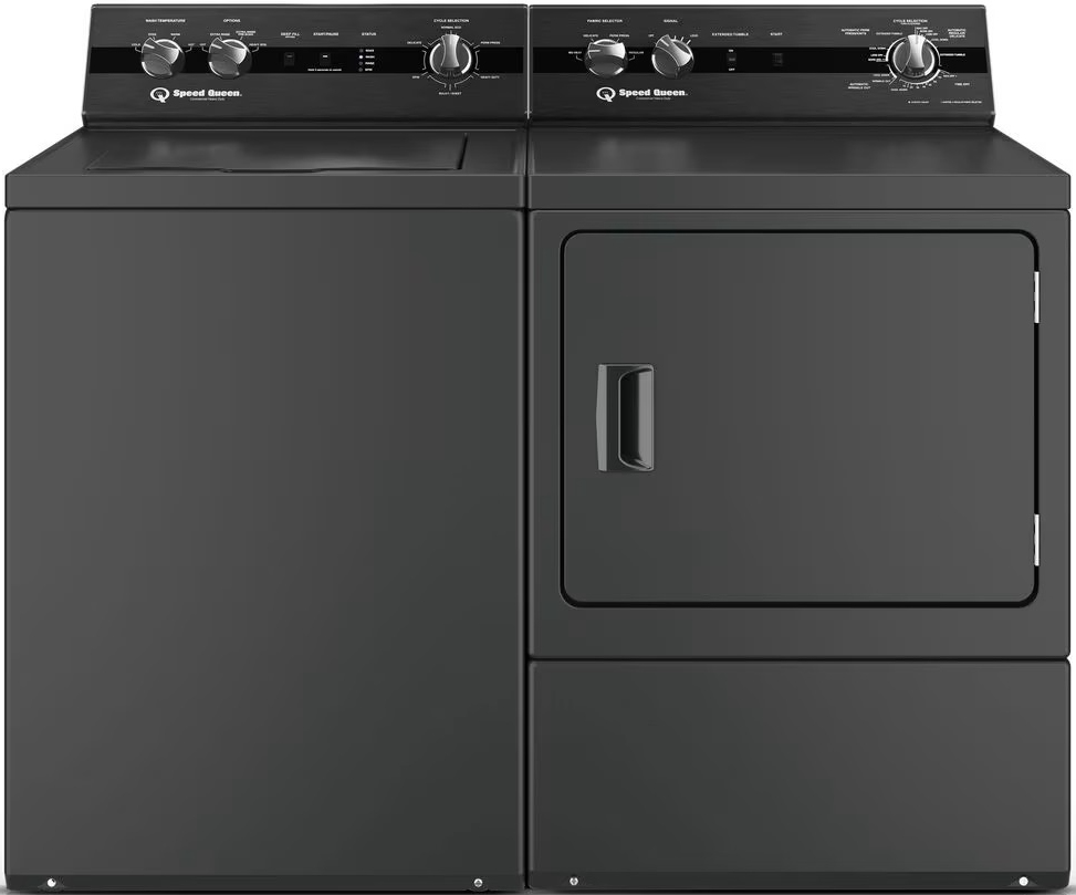 Speed Queen® Matte Black Laundry Pair | Steve's Appliances