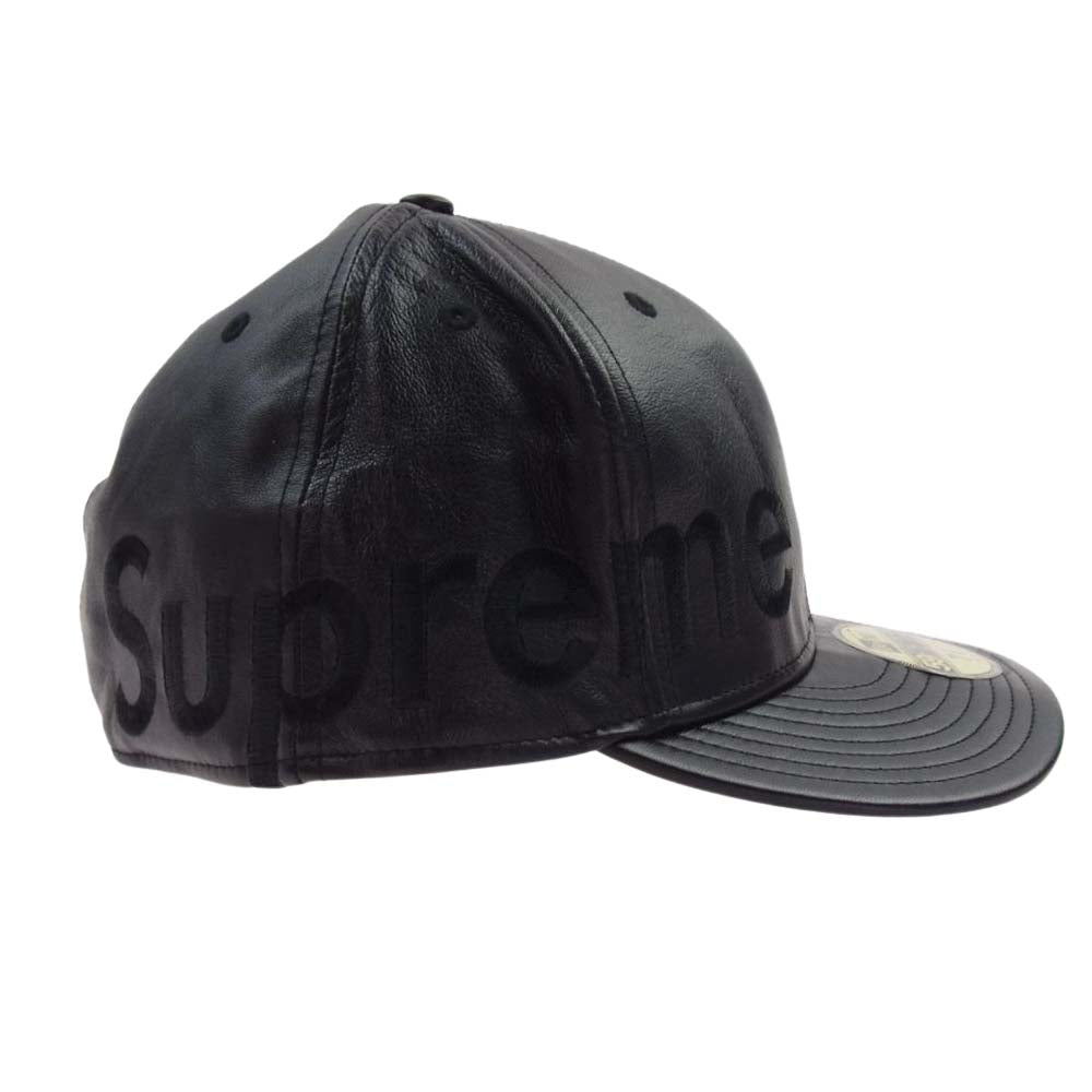 Supreme シュプリーム 07AW × NEW ERA Leather Side Logo Cap サイド
