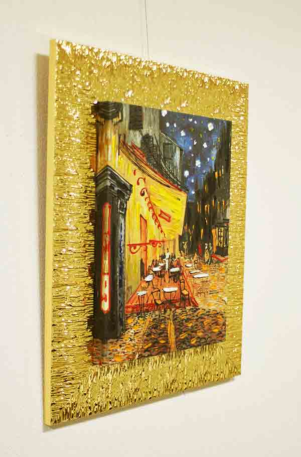 イタリア製 輸入雑貨 額絵 アートフレーム ヴィンセント ゴッホ ナイト