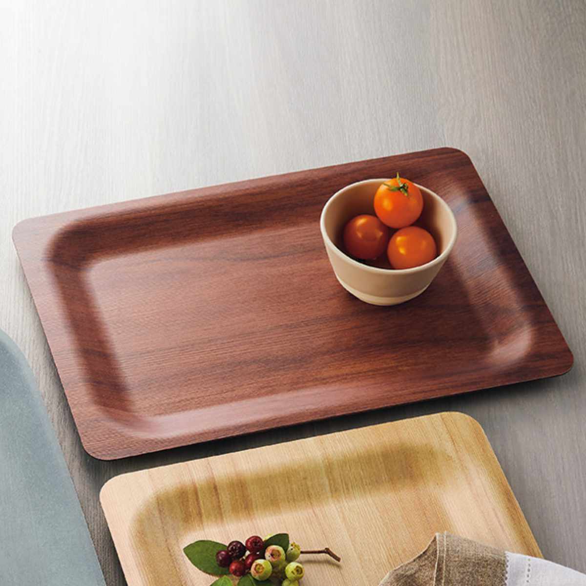 トレー 30cm 長角 NOSトレー ラミネウェア （ 日本製 滑り止め加工 紙