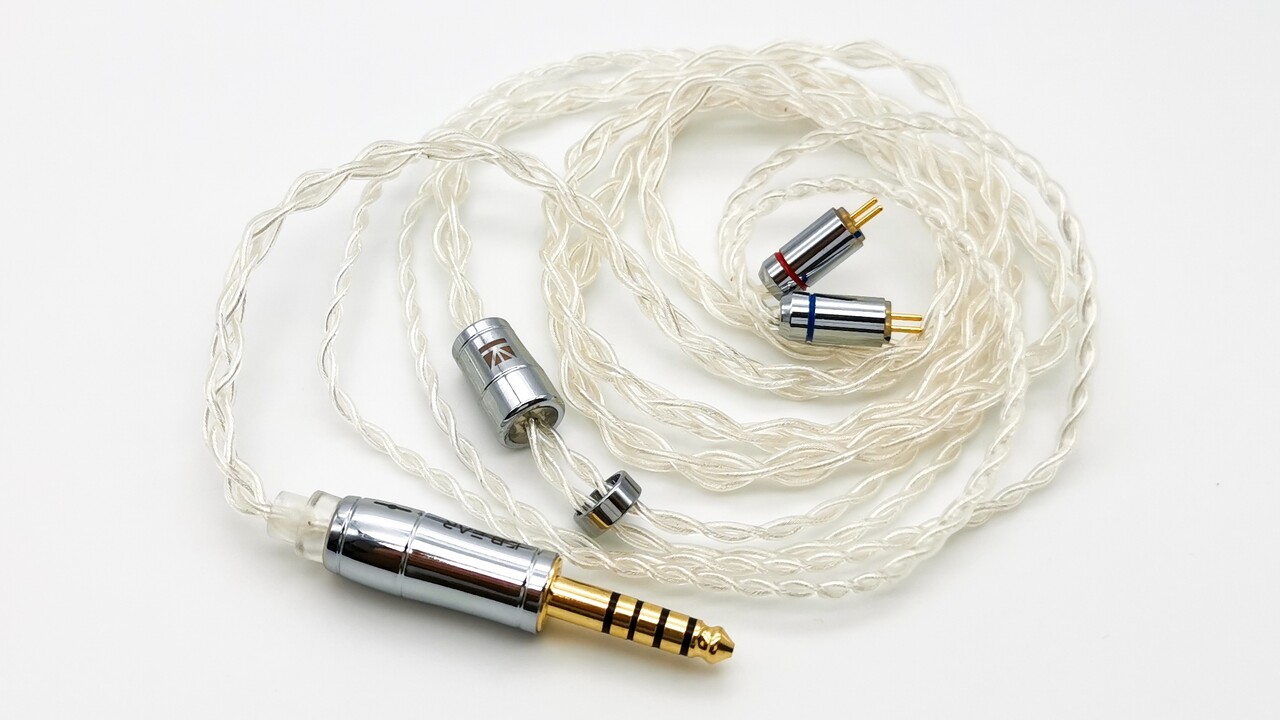 KBX4904」 KBEAR Limpid 4芯 4N 純銀線ケーブル ／ サウンドも見た目も