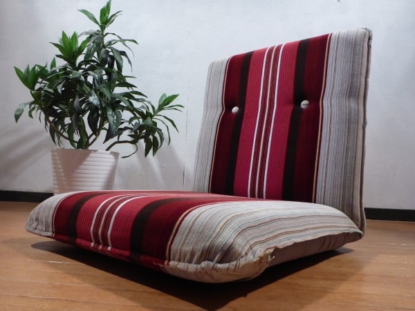 未使用品 ミッドセンチュリースタイル ストライプ柄 ボーダー 折り畳み