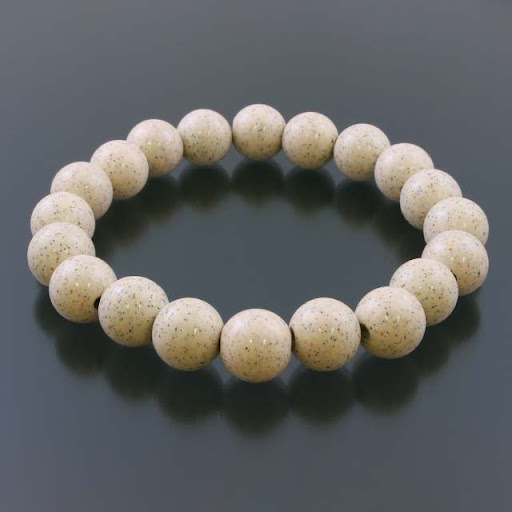 「万病の薬石」北投石 ブレスレット径１７ｃｍ（証明書付き）１０mm珠