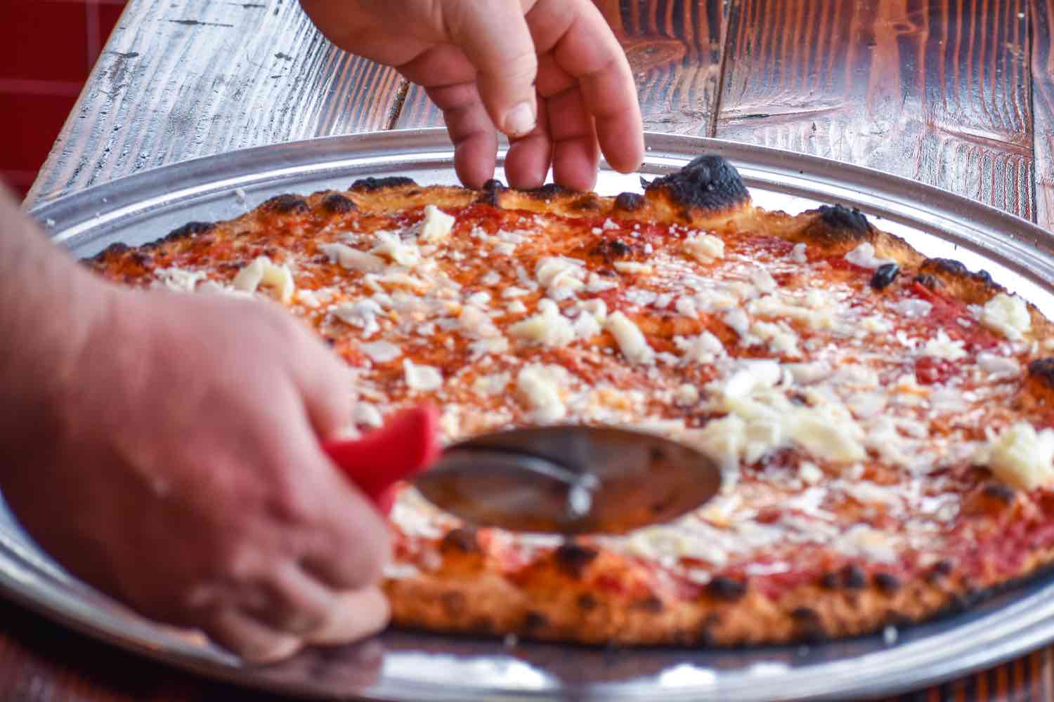 Speak Cheezy's kinda-New Haven, sorta-cold cheese pie is one of