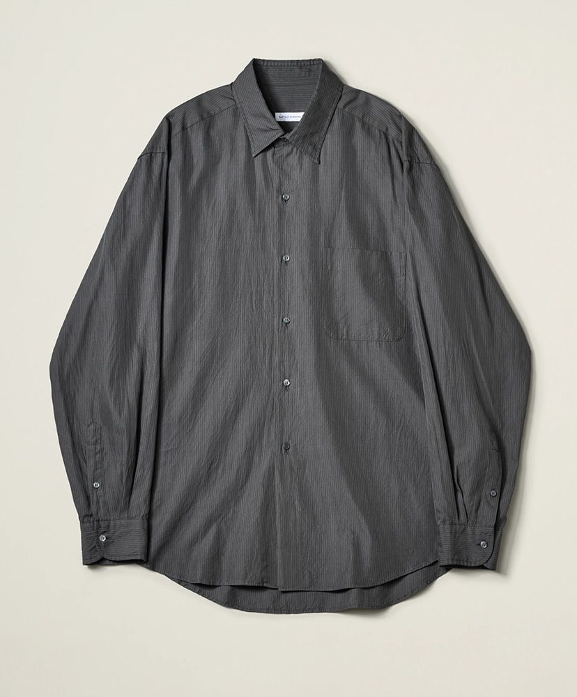Regular Collar Shirt STRIPE(2(MEN) Ink Black/インクブラック