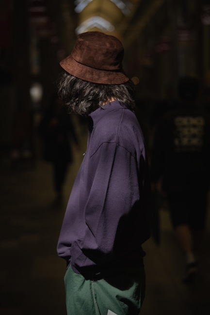 blurhms[ブラームス] Co/Silk Nep Half-Zip Shirt