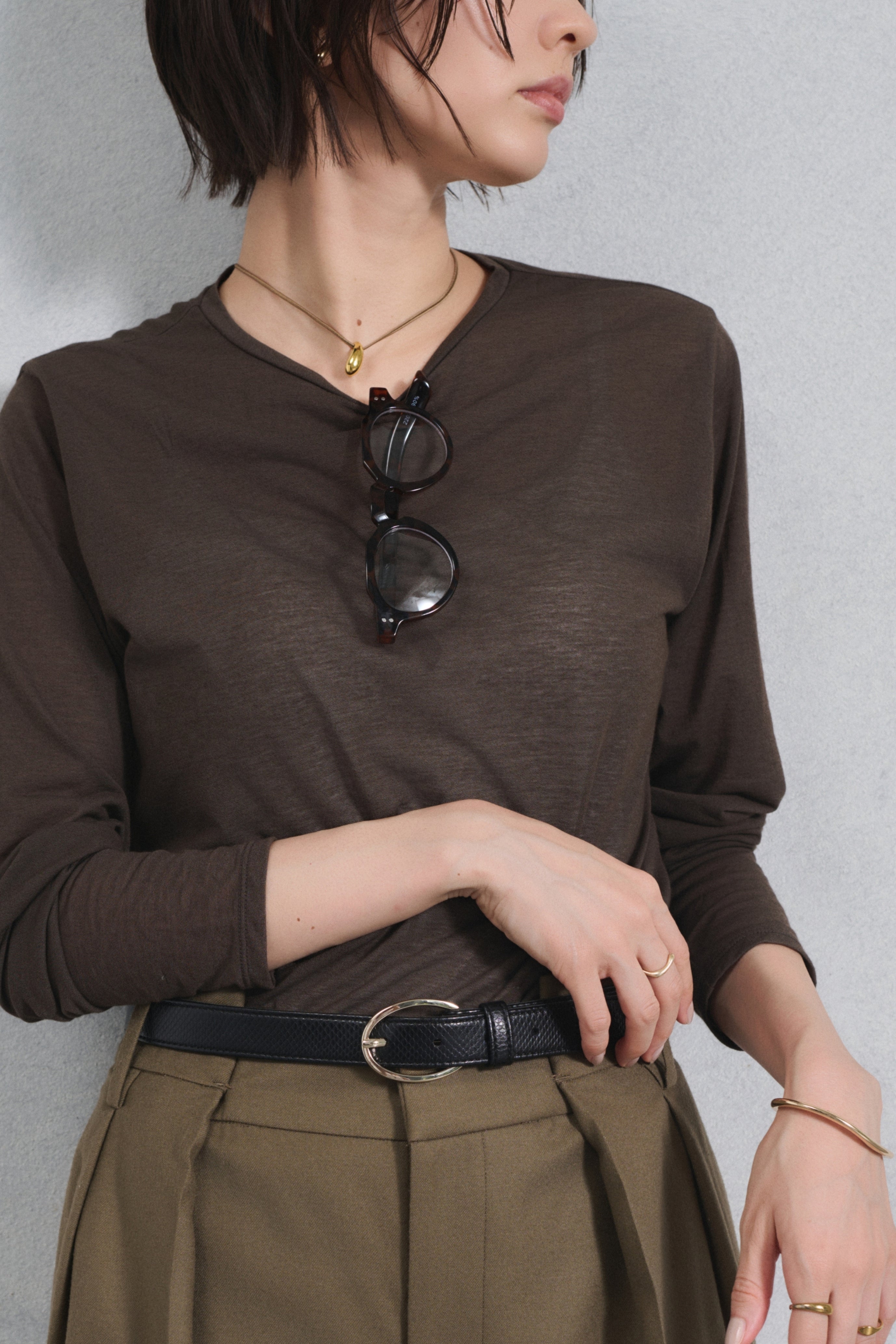 Apple Half-moon Belt | 国産アップルレザー製ベルト, LOVST TOKYO