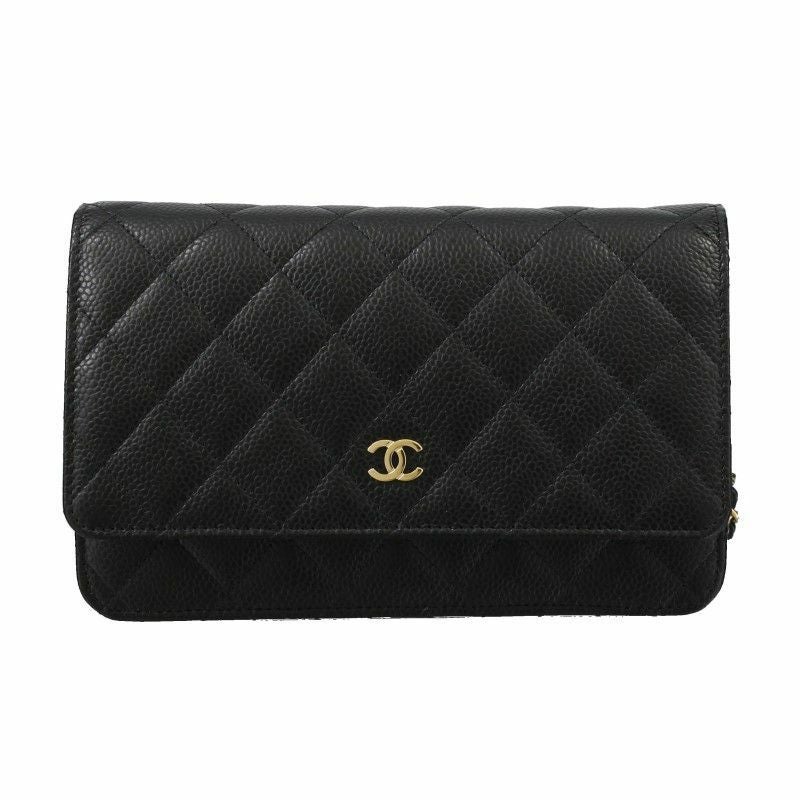 シャネル CHANEL チェーンウォレット レディース ブラック AP0250