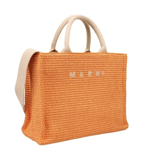 マルニ トートバッグ かごバッグ カゴ レディース オレンジ MARNI