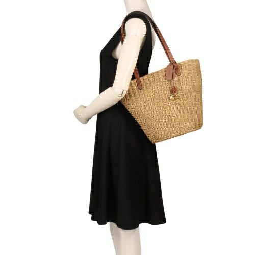 コーチ トートバッグ レディース ストロー トート ブラウン COACH