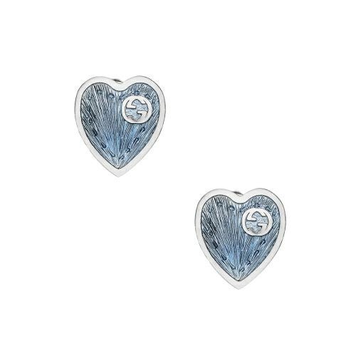 グッチ ピアス レディース インターロッキングG ハート GG ブルー