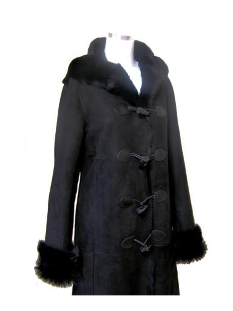 フード付きダッフルムートン - ムートン・レザーコート革専門LUNA*K