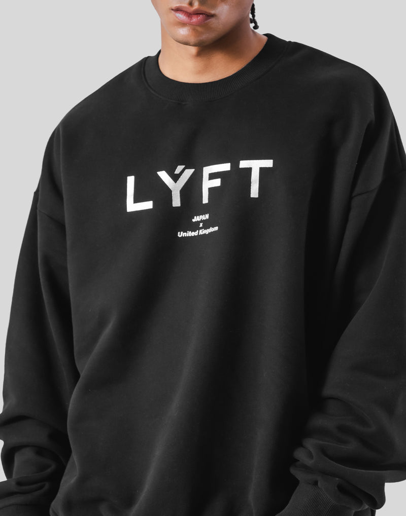LÝFT Oversize Crew Neck Sweat - Black
