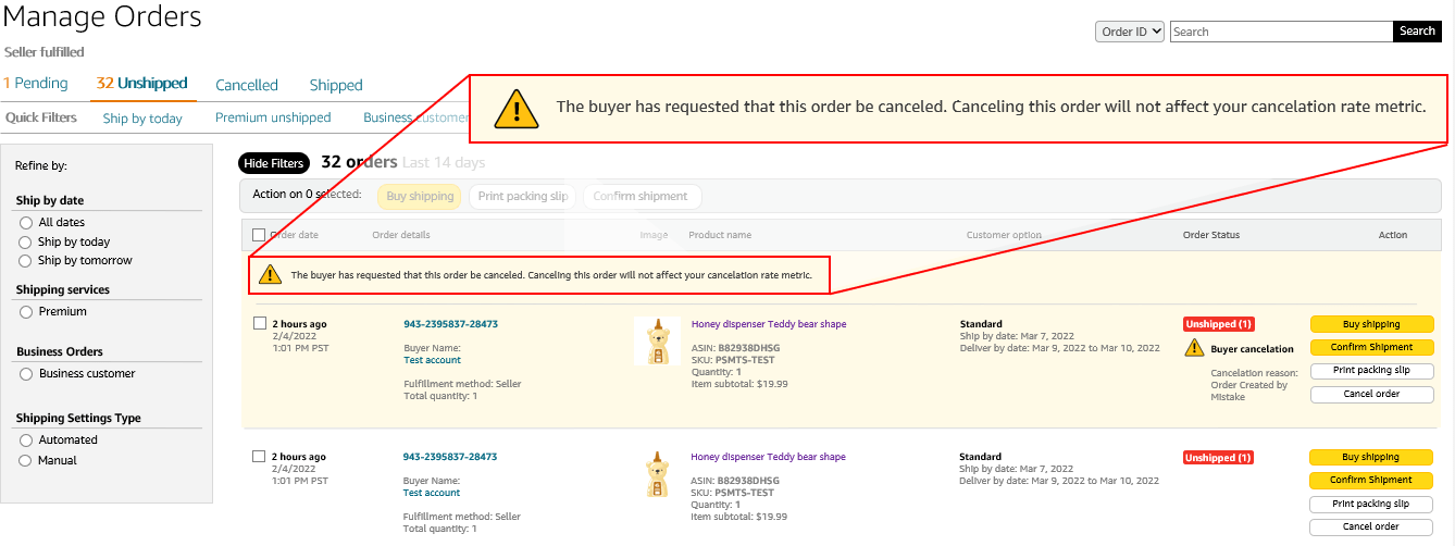 購入者都合の注文キャンセル手順に関する変更