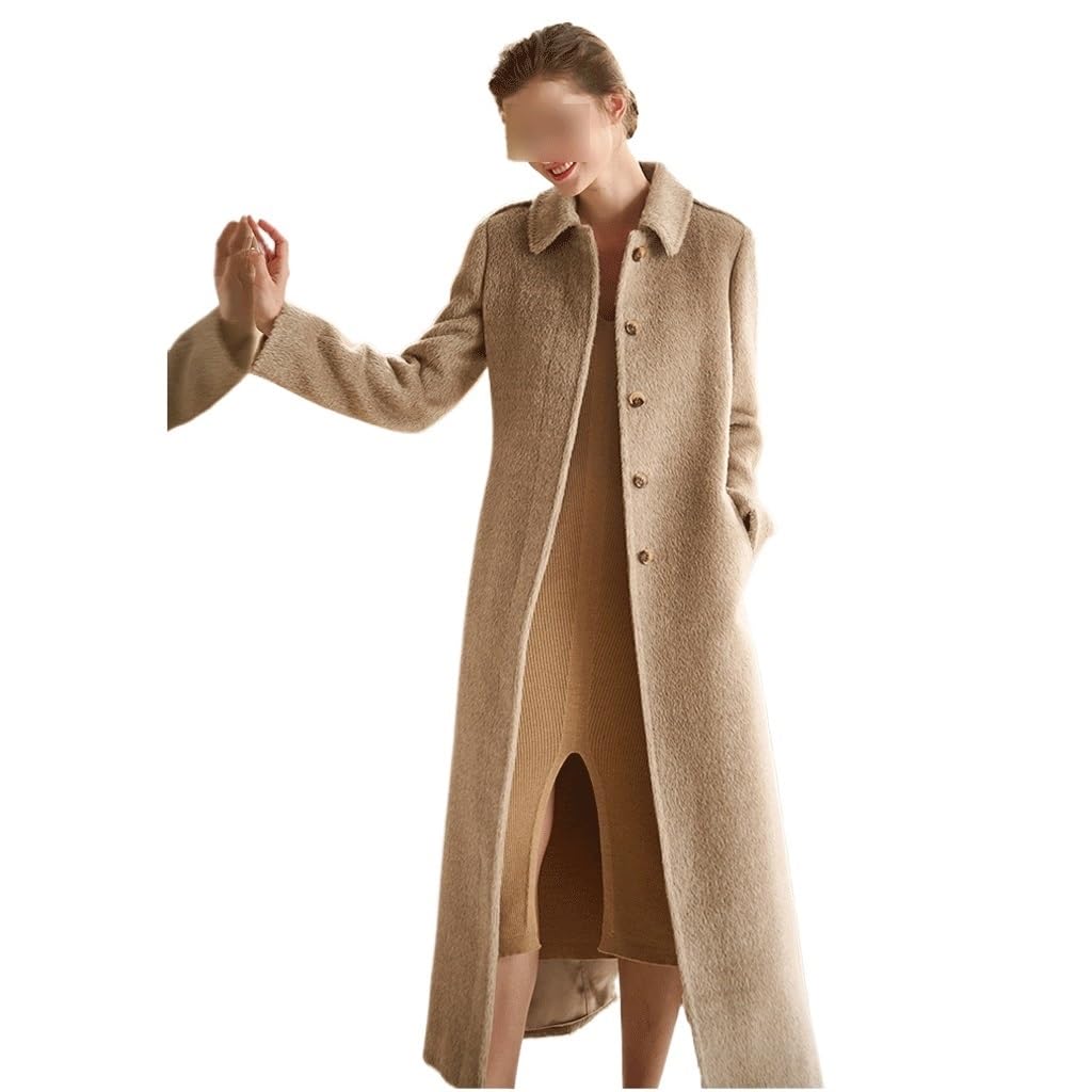 Amazon.co.jp: CSCDD オートミールカラーの高級両面アルパカコート