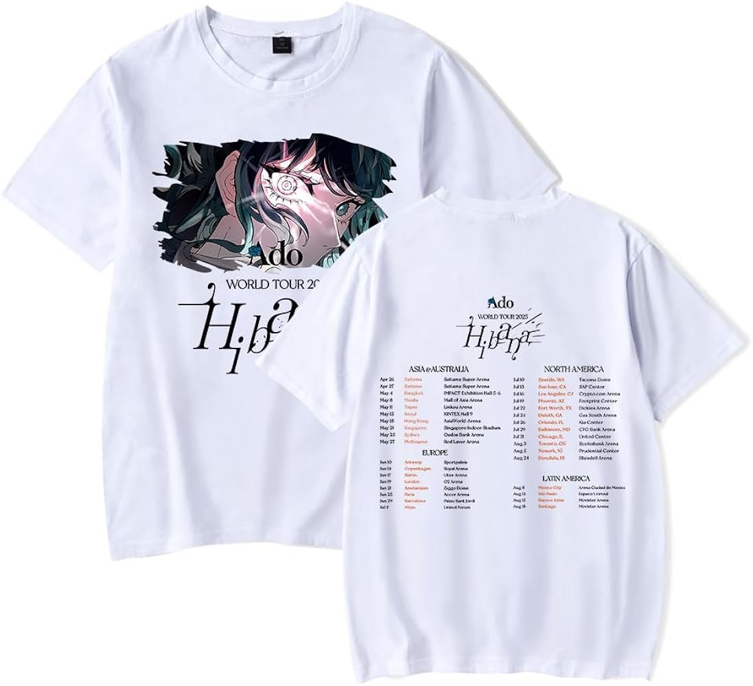 ADO Hibana World Tour 2025 T-Shirt Women Men Short Sleeve Tee