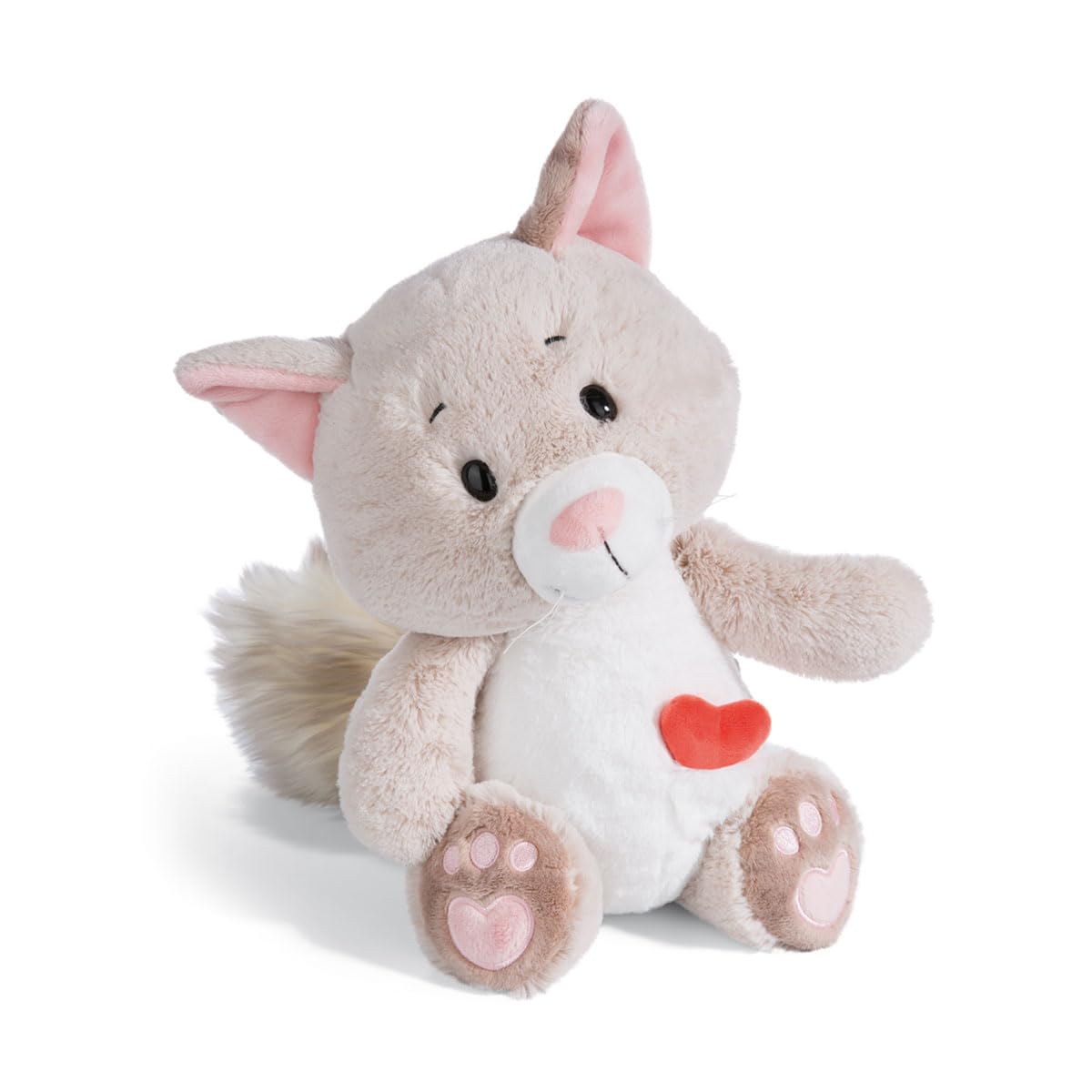 NICI 49407 Cuddly Toy Love Cat Fluffy 25 cm Swivel Grey