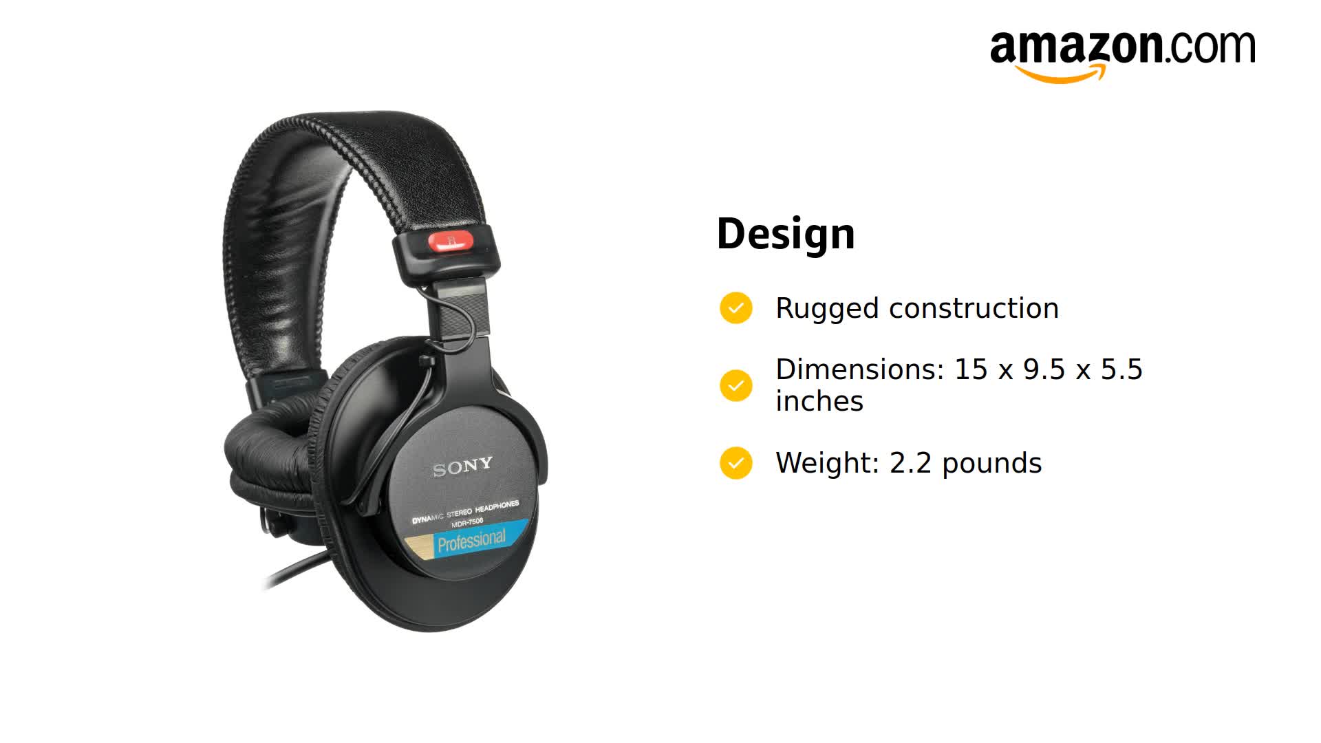 Amazon.com: Sony MDR-7506 Professional Headphones with Slappa Hard