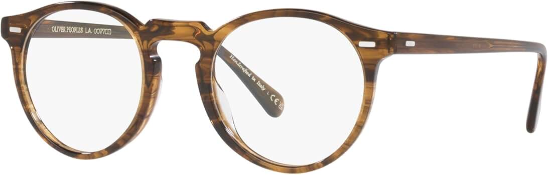Amazon.com: Oliver Peoples 0OV5186 Gregory Peck 1689 Sepia Smoke