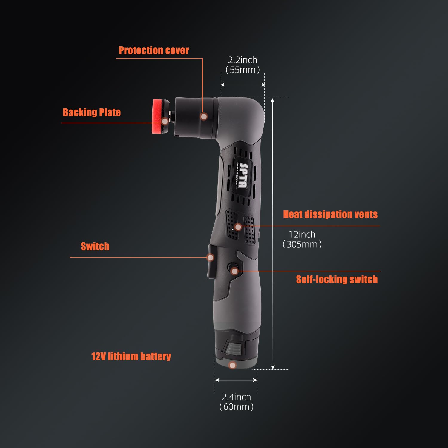 Amazon.co.jp: SPTA コードレスミニポリッシャー 12V コードレスマルチ